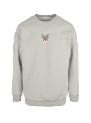 Merchcode, CHRISTMAS CUTE DEER CREWNECK - Mikina - lightasphalt