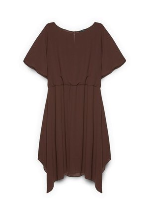 Fiorella Rubino, VESTITO CON ORLO ASIMMETRICO - Hverdagskjole - marrone