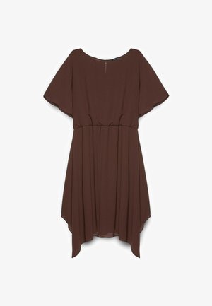 Fiorella Rubino, VESTITO CON ORLO ASIMMETRICO - Hverdagskjole - marrone