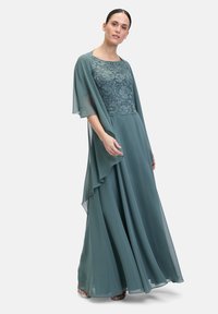 Vera Mont STOLA MIT VOLANT - Poncho - eucalyptus leaf