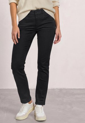 Street One, MID-WAIST SLIM-LEG JEANS IN A CASUAL FIT - Jean slim - black clean washed