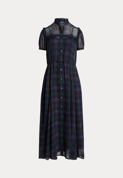 Polo Ralph Lauren RUFFLE TRIM PLAID DRESS - Vestido camisero - multi-coloured