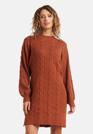 Abito in maglia - cognac