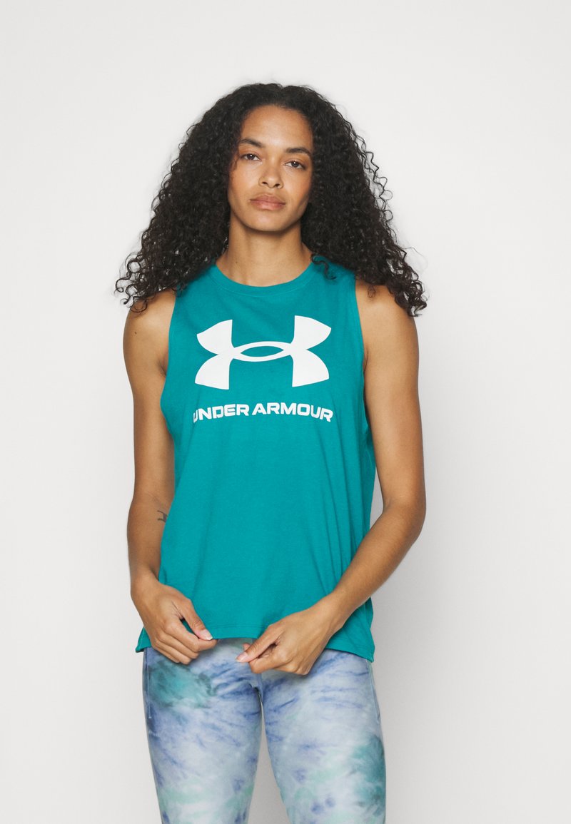 Under Armour LIVE SPORTSTYLE TANK Top coastal teal/white/teal