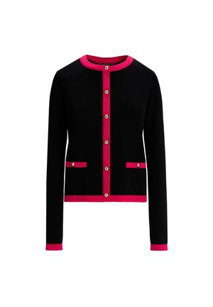 Luisa Spagnoli MATERIALE - Strickjacke - nero fucsia