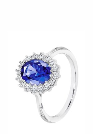 ZIRKONIASTEIN - Ring - silver-coloured/blau