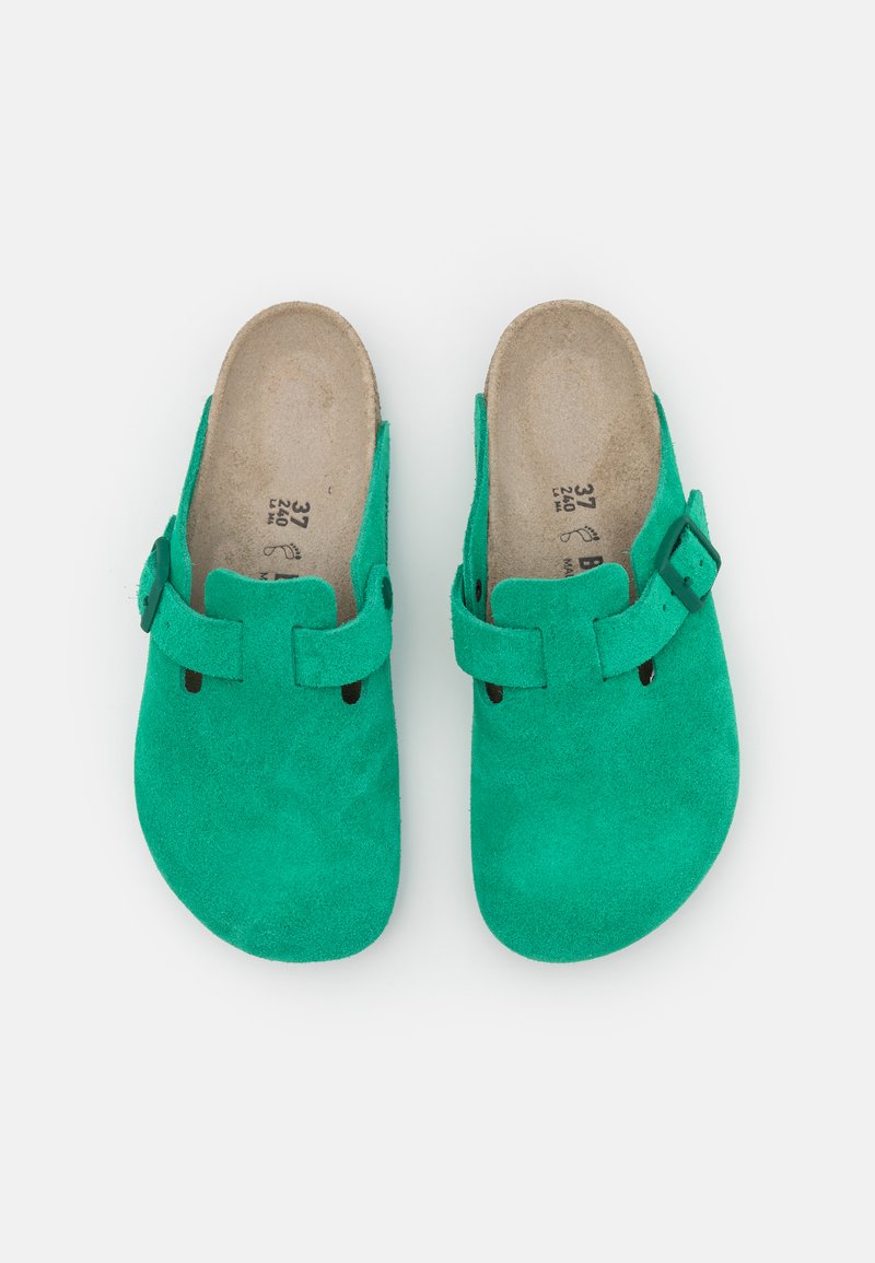 bold green birkenstock boston