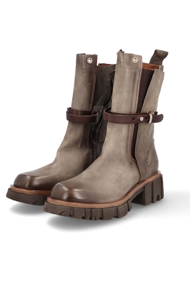 Damen Sneaker | A.S.98 Cowboy-/Bikerstiefelette cenere/anthrazit - IK35518 Damen Sneaker | A.S.98 Cowboy-/Bikerstiefelette cenere/anthrazit - IK35518