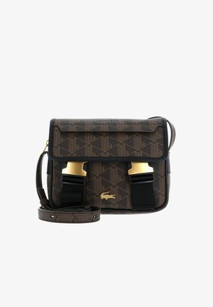 Lacoste, MESSENGER BAG UNISEX - Sac bandoulière - mono slate black shitake