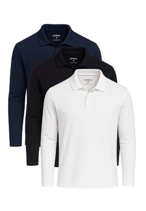 SET OF 3 - Långärmad tröja - white black navy