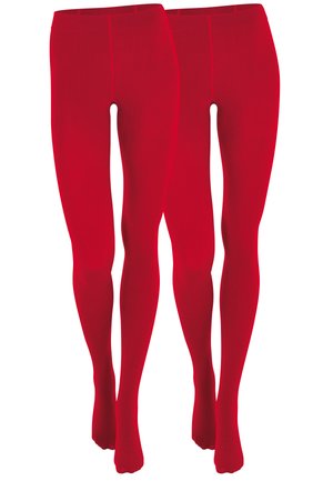 YENITA THERMO TIGHTS 2ER PACK WITH INNER FLEECE-TIGHTS - Strumpfhose - rot