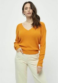 Desires DEGEISHA RIB V-PULLOVER - Pullover - butterscotch