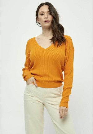 Desires DEGEISHA RIB V-PULLOVER - Jersey de punto - butterscotch