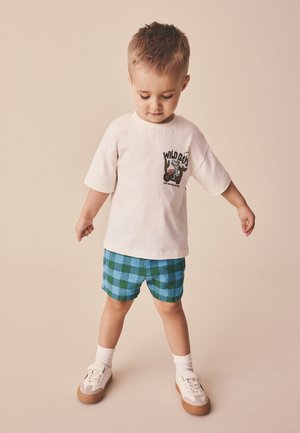 Next, REGULAR FIT - PULL ON - Šorti - blue/green/gingham