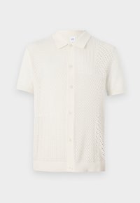 OPEN WEAVE RESORT SHIRT - Camisa - ivory frost