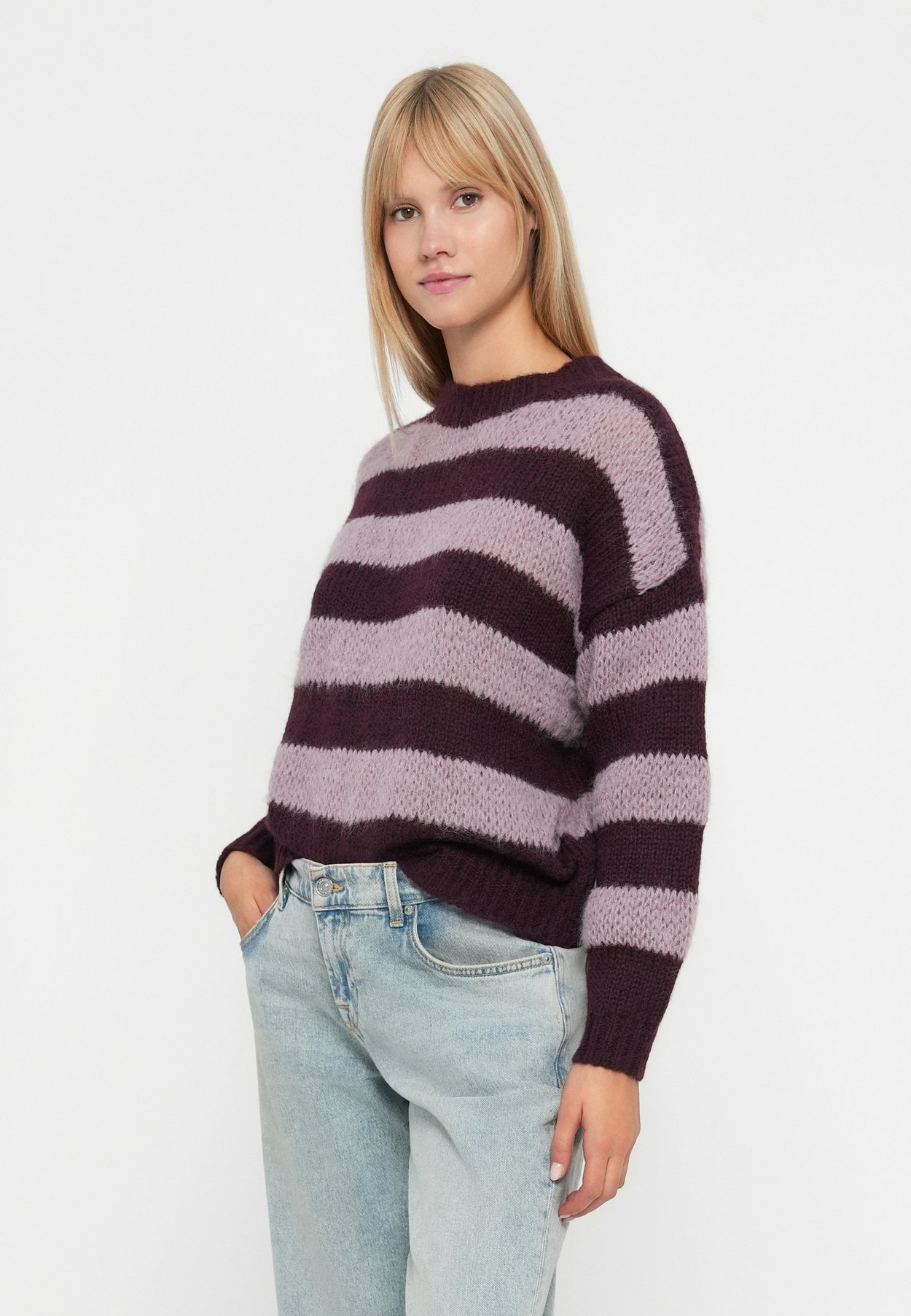 ONLCAMEL LIFE STRIPE O NECK