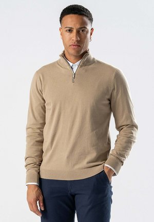 HALF ZIP - Sweatjakke - sand