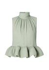 LUNE HALTERNECK FRILLED BLOUSE - Blus - sage