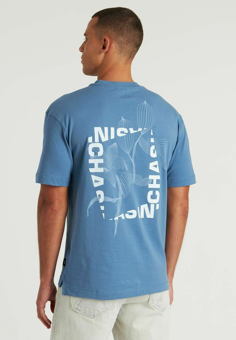 CHASIN' FLOWERED - T-shirt print - blue