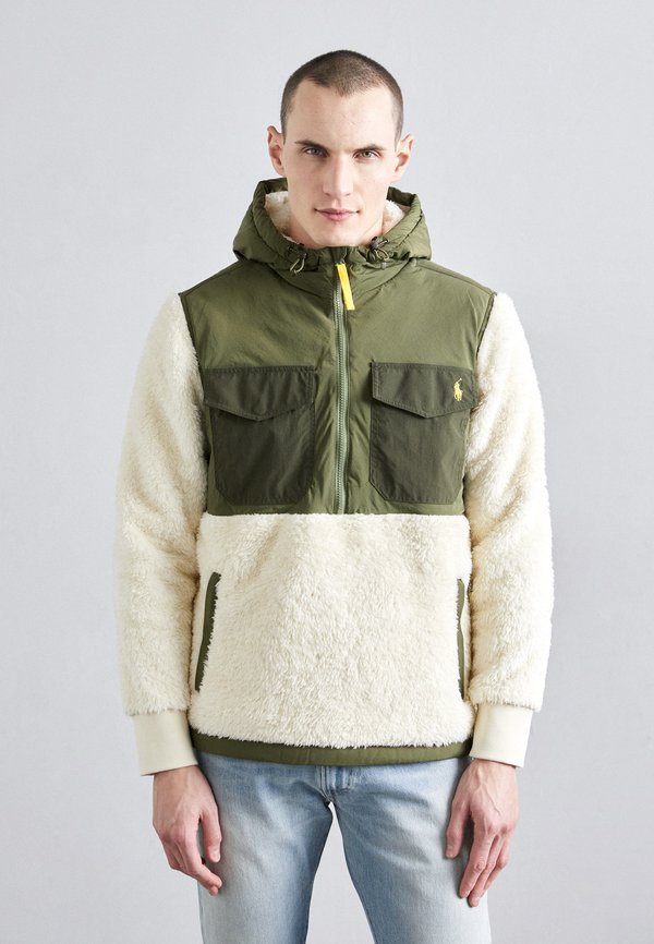 PILE FLEECE HYBRID HOODIE - Fleece jacket - andover cream multi