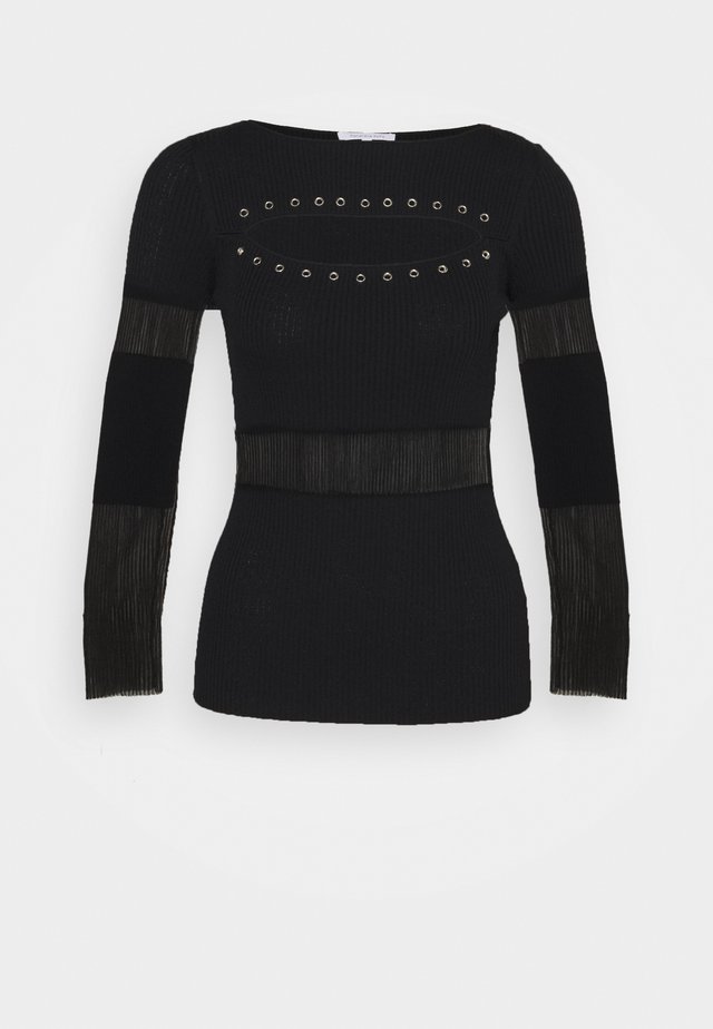 CUT OUT STUD - Strikkegenser - nero