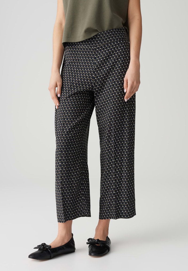 OPUS HIGH RISE CROPPED WIDE FIT - Broek - coal blue