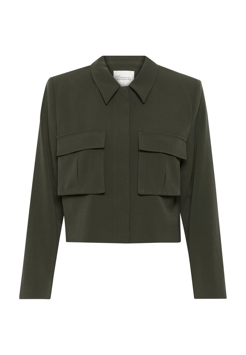 My Essential Wardrobe Lichte jas donkergroen