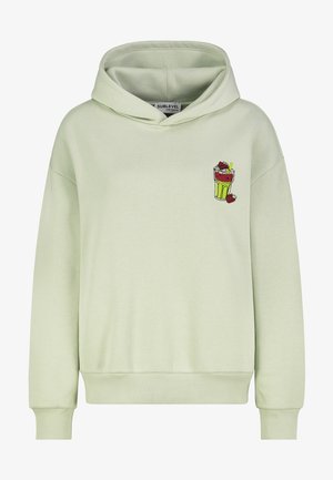 Sublevel, SUBLEVEL HOODIE MIT PRINT UND APPLIKATION - Hoodie - light-green