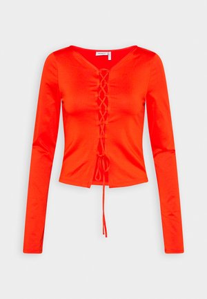 Weekday LACING LONG SLEEVE - Pikkade varrukatega topp - red