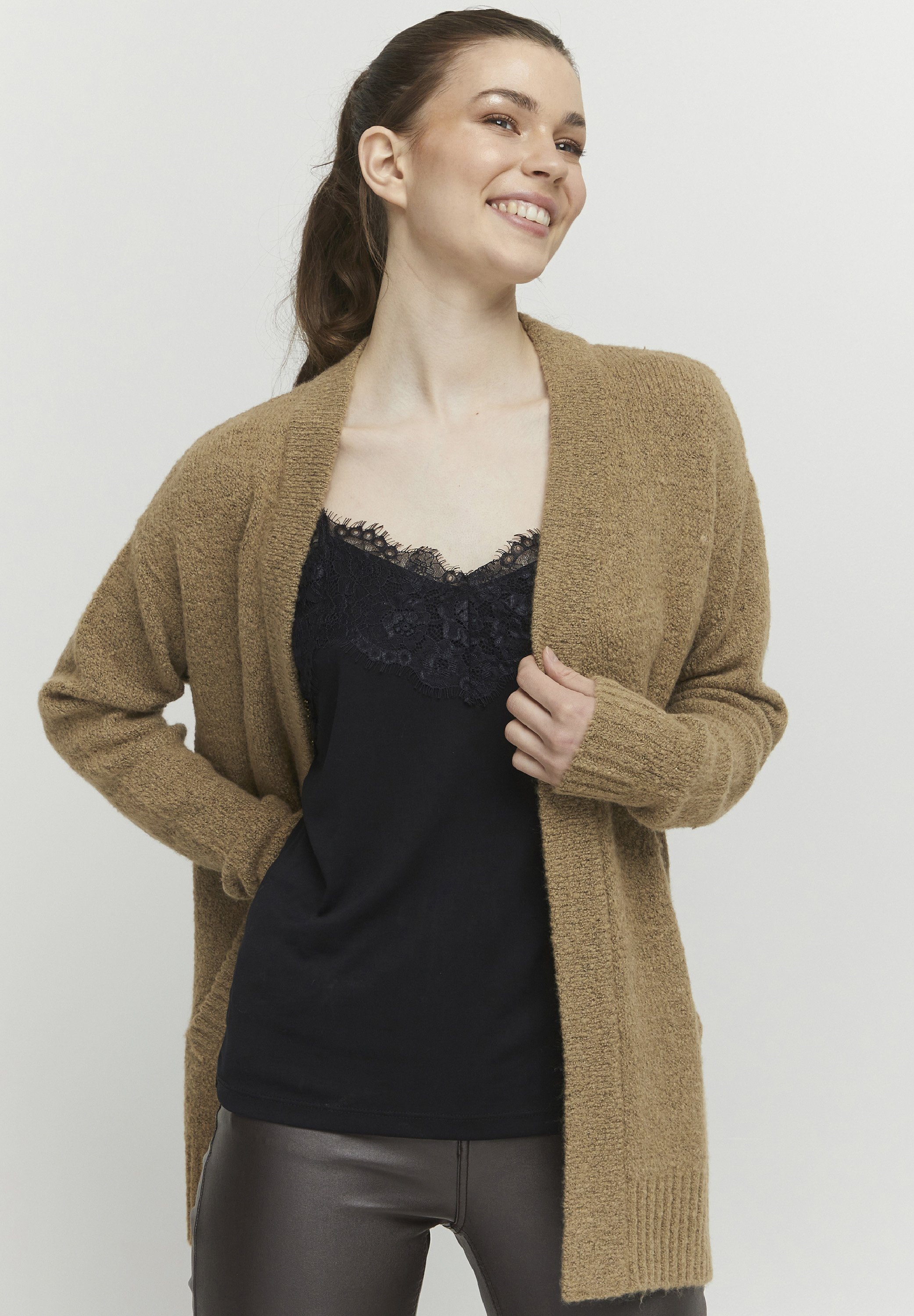 売れ筋商品|||ビーヤング ニット&セーター レディース アウター BYMirelle - Cardigan - tannin melange b.young BYMirelle - Cardigan - tannin melange/beige - Zalando.no
