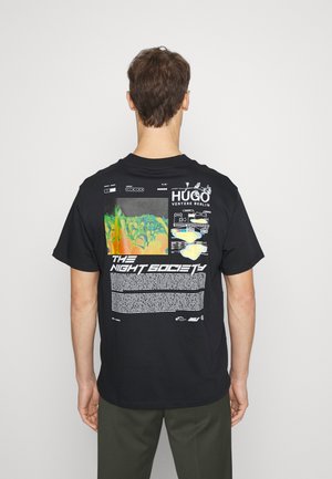 T-shirt med print - black