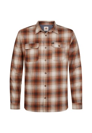 Petrol Industries, OMBRE CHECK SHIRT IRONLINE - Overhemd - copper orange