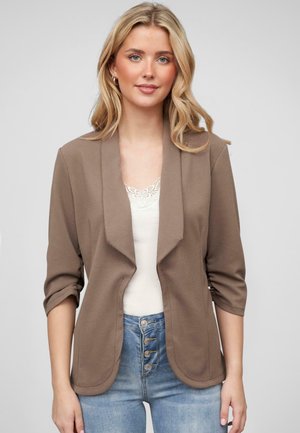 Cloud 5ive MIT GERAFFTEN 3/4 ÄRMELN UND STRUKTUR - Vest - brown