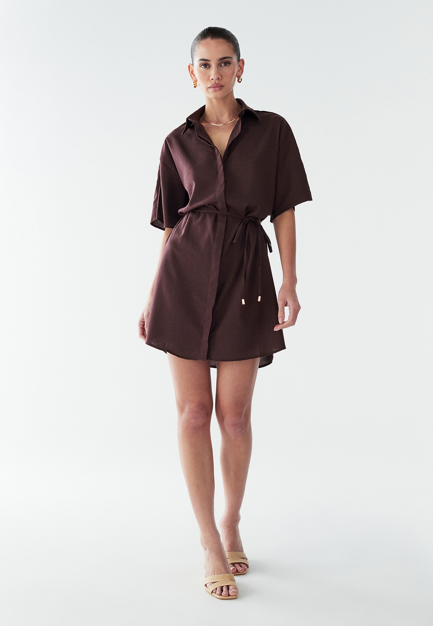 BWLDR ORLA MINI - Shirt dress - chocolate/brown - Zalando.ie