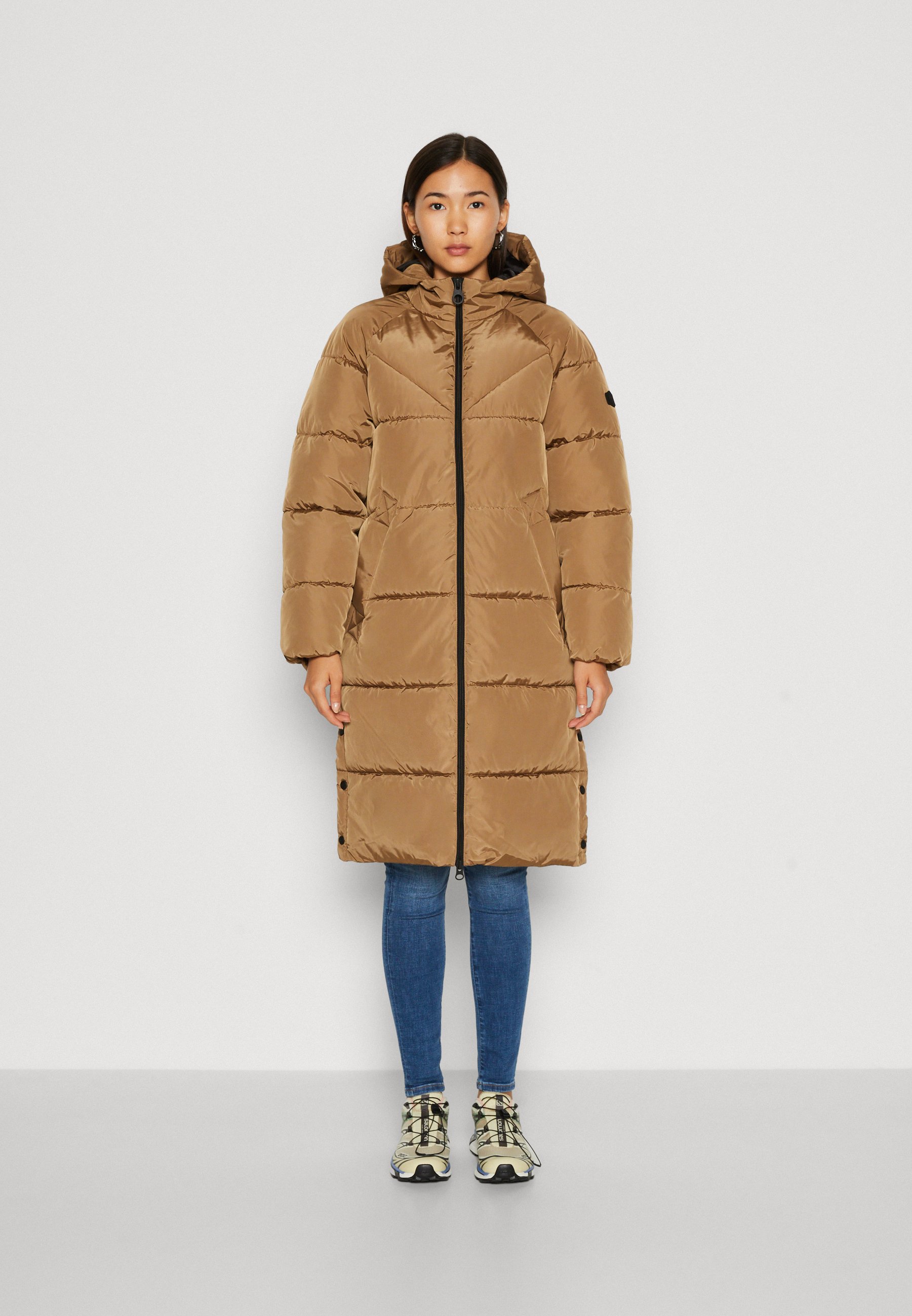 Doudoune Longue Femme Hiver - Manteau Capuchon Rembourré Chaud, Longueur Midi