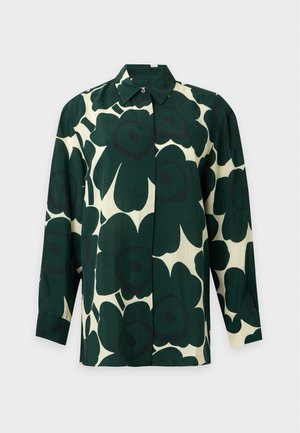 Marimekko, JÄRKI UNIKKO SHIRT - Риза с копчета - dark green/light yellow