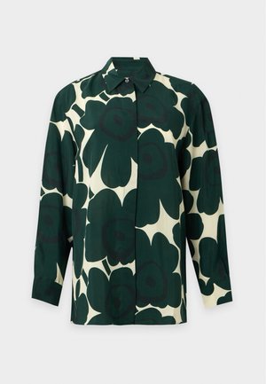 Marimekko, JÄRKI UNIKKO SHIRT - Риза с копчета - dark green/light yellow