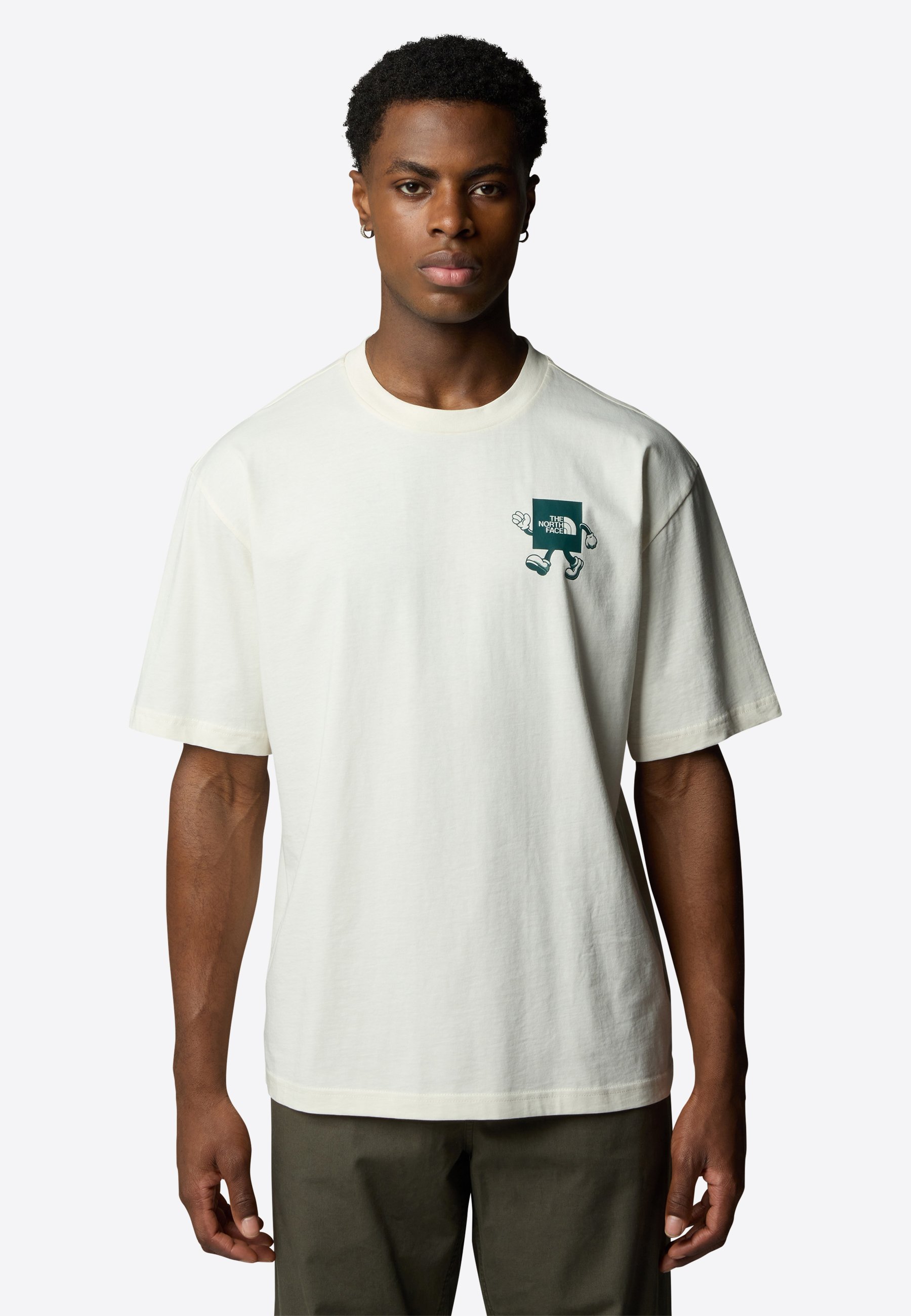 The North Face EXPLORE - Print T-shirt - white dune deep nori