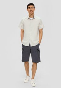 s.Oliver MIT CHAMBRAY DETAILS - Overhemd - beige