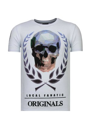 SKULL ORIGINALS - RHINESTONE NW - WIT - 13-6224W - T-shirt print - wit