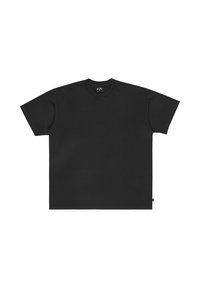 Svart oversized t-shirt i bomull. Rund hals, korta ärmar och rak nederkant. Minimalistisk design utan synliga mönster eller grafik.