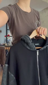 YOURTURN UNISEX RELAXED FIT WASHED ZIP-UP HOODIE - Mikina so zipsom - black