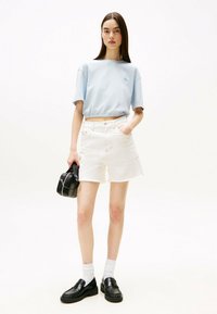 Tommy Jeans CROPPED LOOSE OPEN BACK  - Print T-shirt - sweet blue