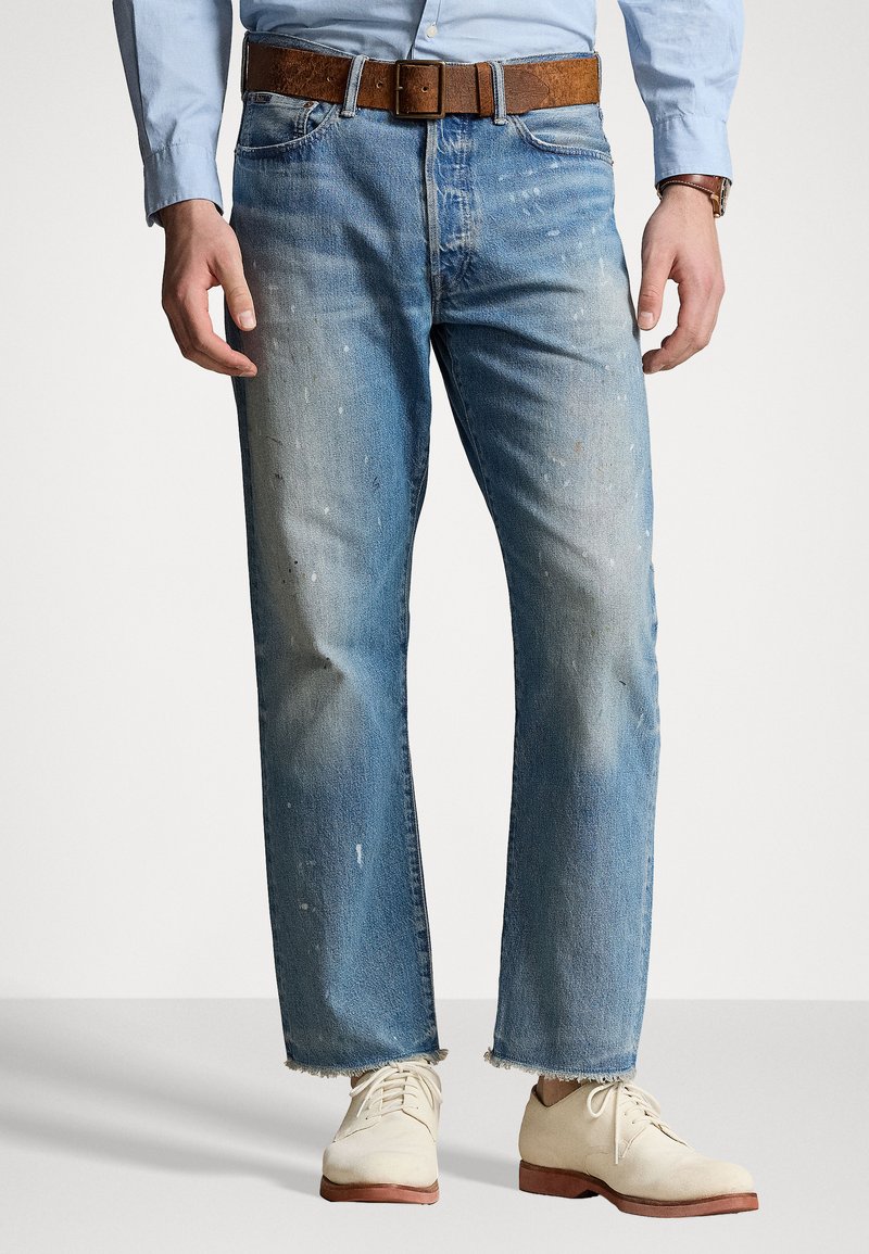 Polo Ralph Lauren HERITAGE STRAIGHT FIT DISTRESSED JEAN - Ravne kavbojke - habana