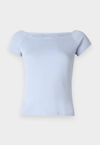 Short Sleeve Skimming Off-the-Shoulder Top - T-shirt basique - zen blue