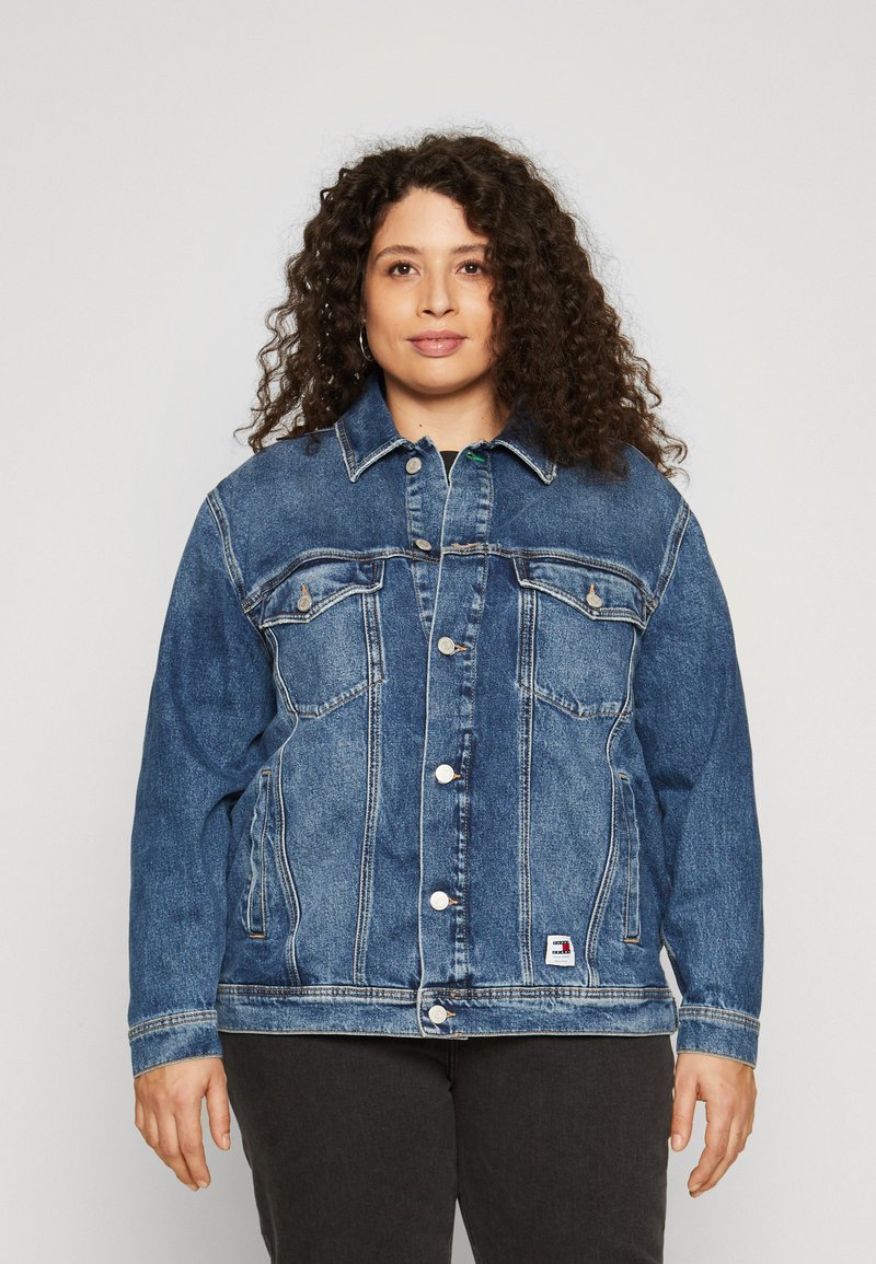 Tommy Jeans Curve TRUCKER JACKET Denim jacket denim dark/darkblue