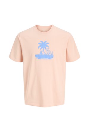 Jack & Jones, JORRIVIERA FRONT TEE SS CREW NECK FST - Camiseta estampada - peach melba