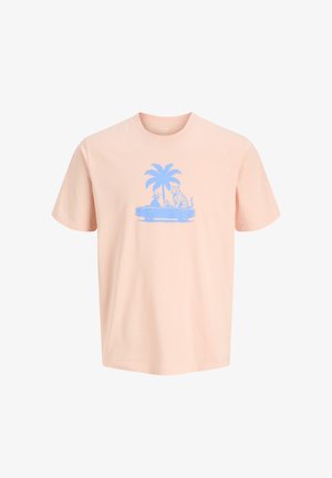 Jack & Jones, JORRIVIERA FRONT TEE SS CREW NECK FST - Camiseta estampada - peach melba