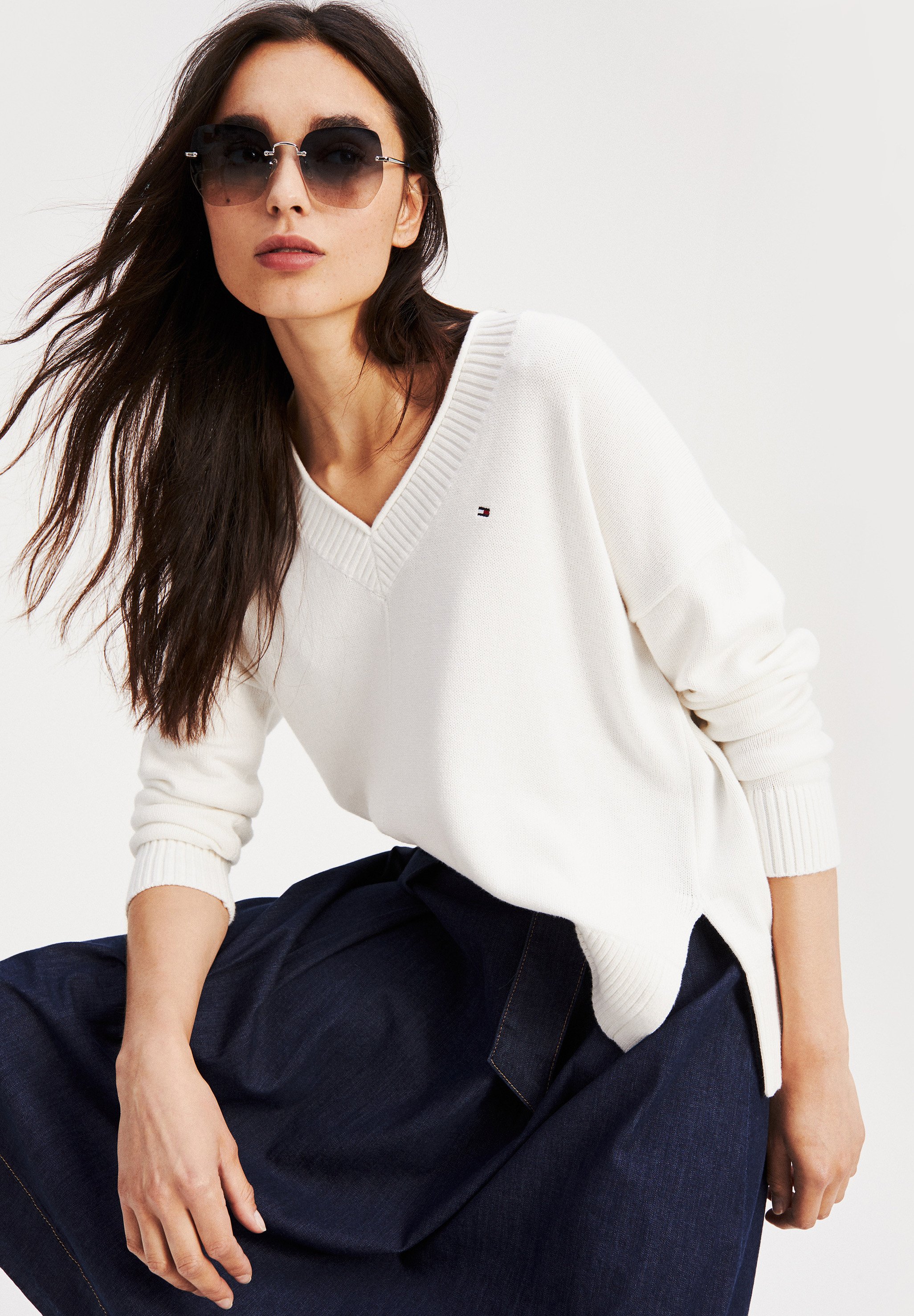 tommy hilfiger zip up sweater women's