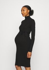 MAMALICIOUS - MLJACINA ROLLNECK DRESS - Gebreide jurk - black Miniatuurafbeelding 1